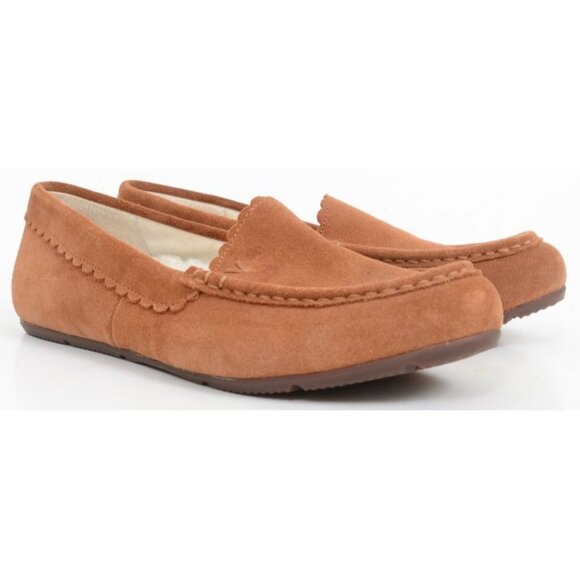 Vionic Haven McKenzie Slipper Suede Faux Shearling Orthotic Footbed Women's 8 - Picture 1 of 10